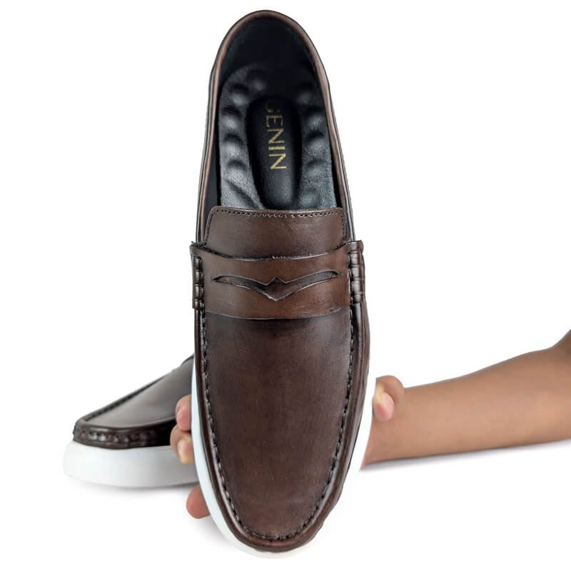 Genin White Sole Loafer – Chocolate Brown