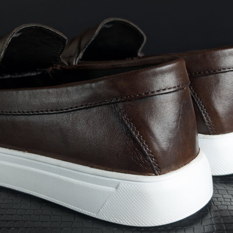 Genin White Sole Loafer – Chocolate Brown
