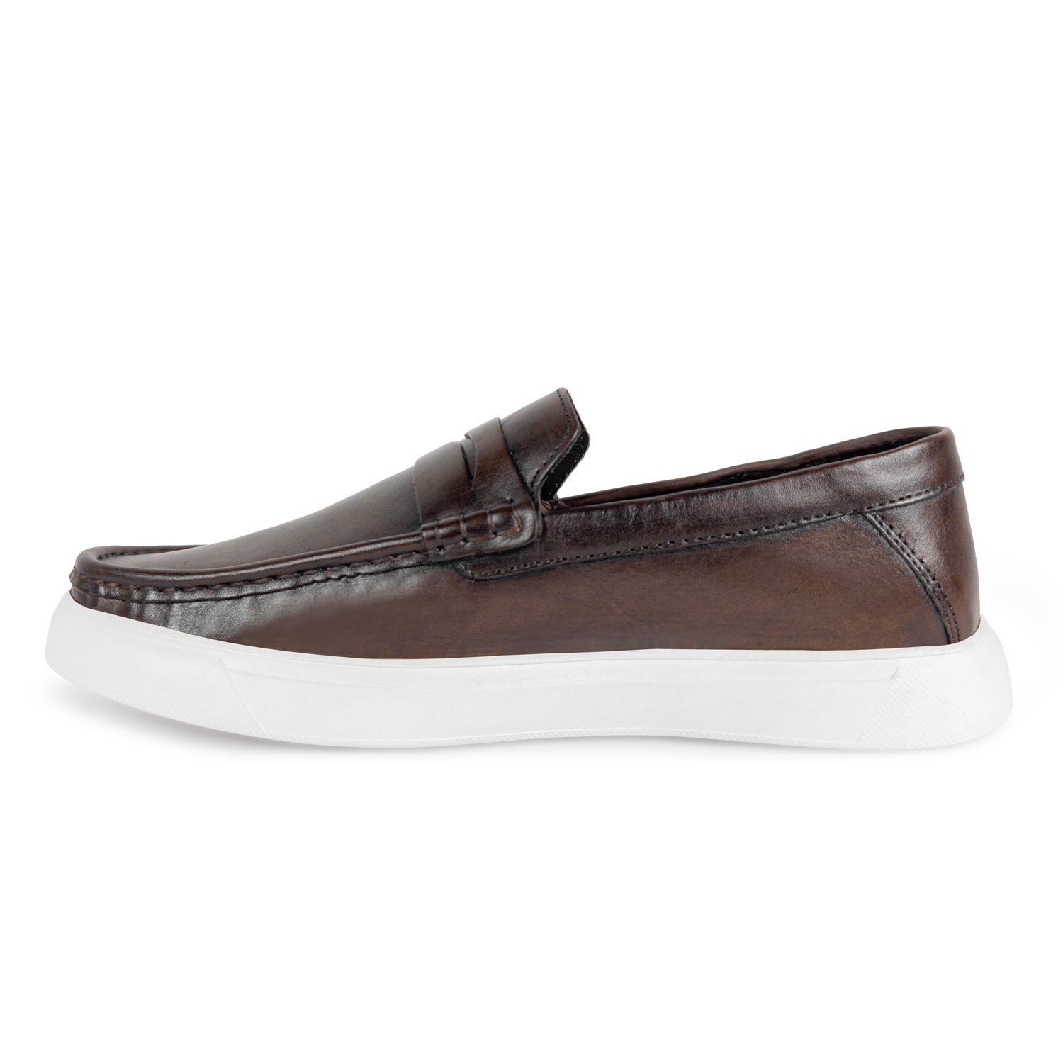Genin Hand-Patinated finish Casual Loafer – Chocolate Brown