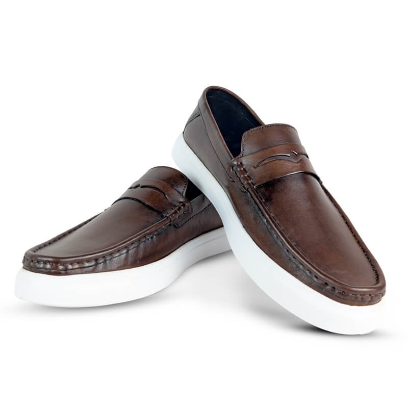 Genin White Sole Loafer – Chocolate Brown