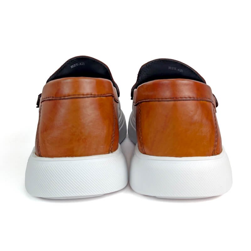 Genin White Sole Loafer – Tan Brown