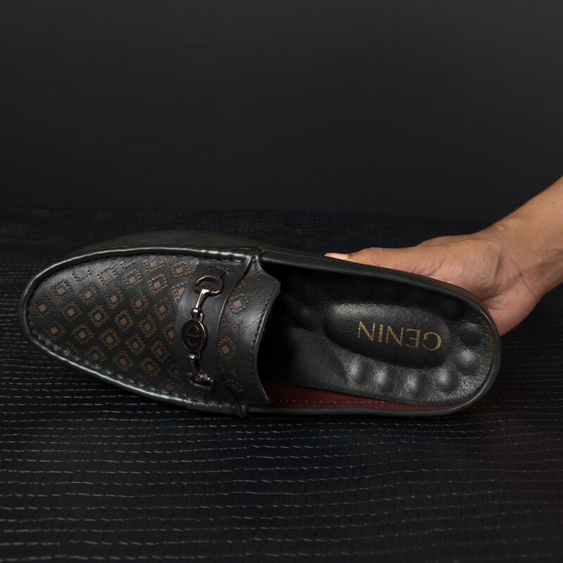 Genin Horsebit Half Shoes – Black
