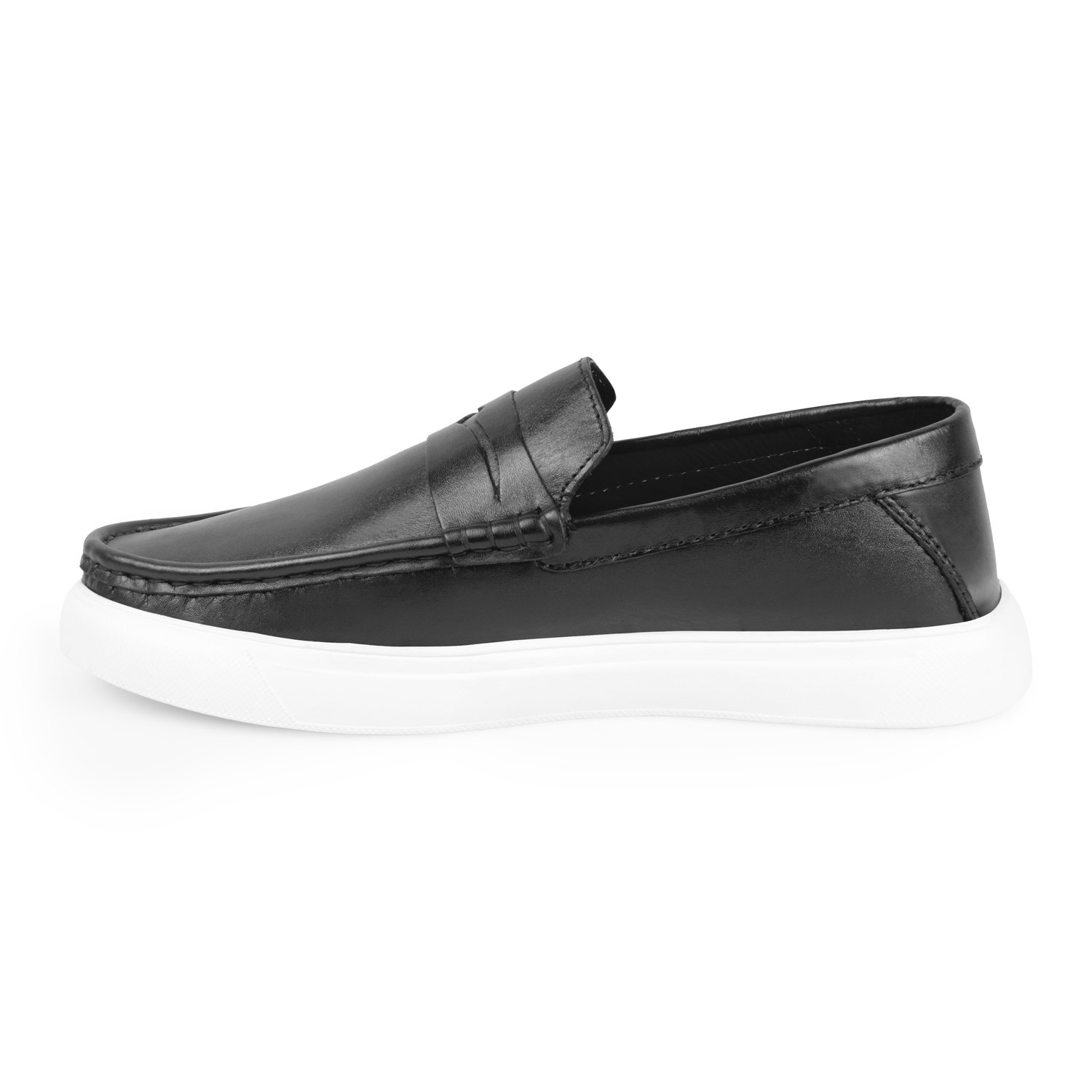 Genin White Sole Loafer – Black