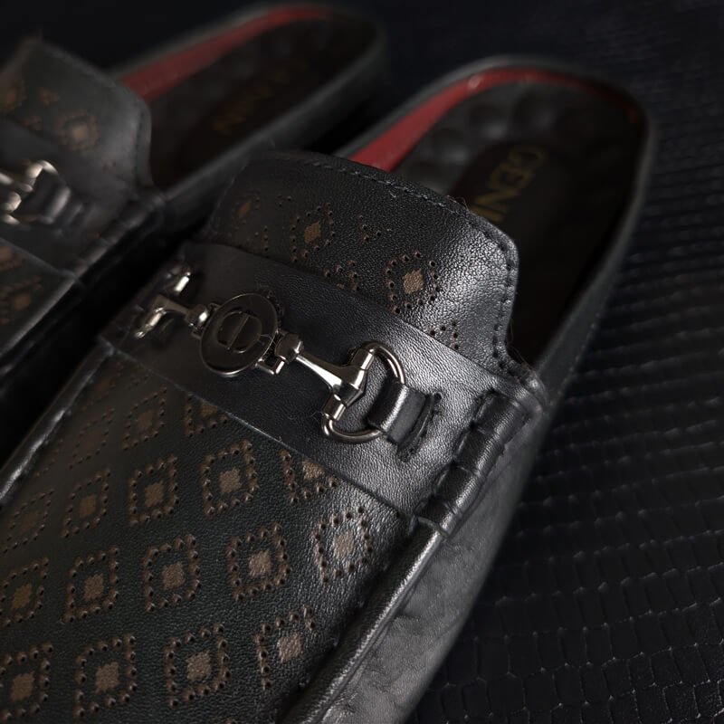 Genin Horsebit Half Shoes – Black
