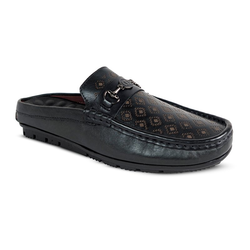Genin Horsebit Half Shoes – Black