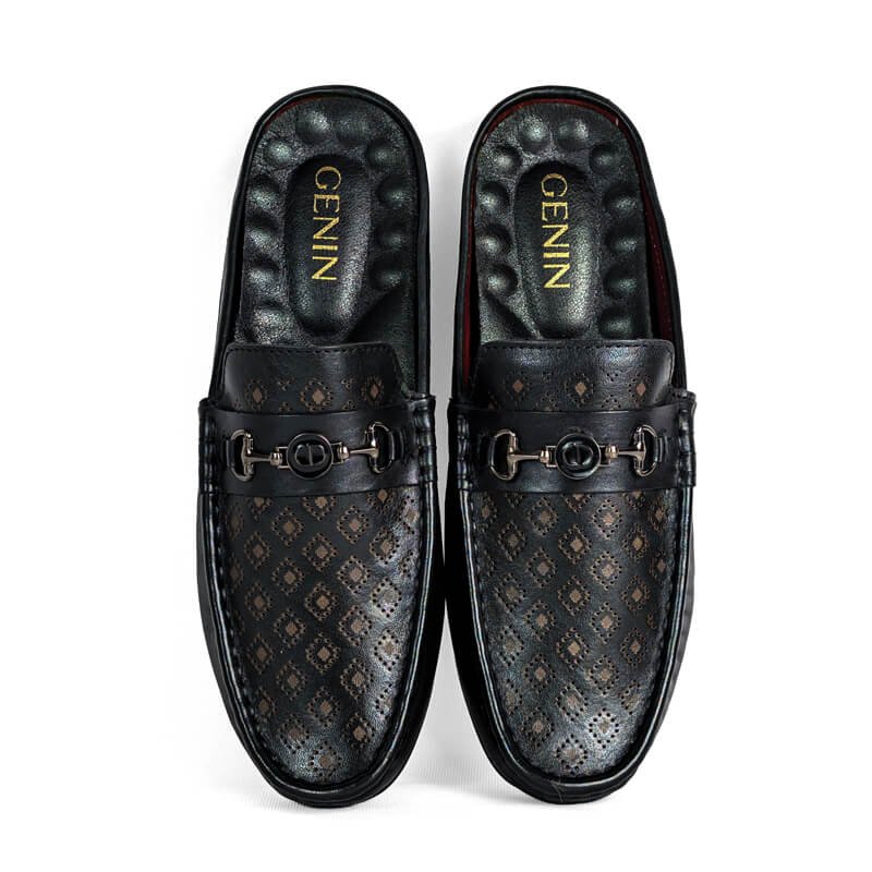 Genin Horsebit Half Shoes – Black