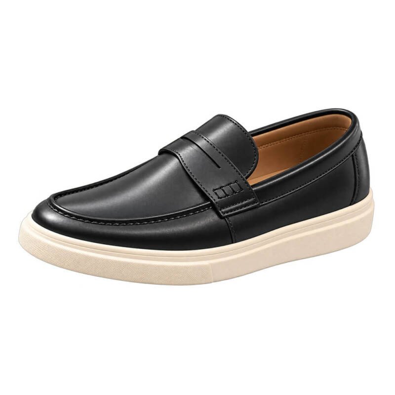 Classic Comport Plain Leather Loafer - Brown