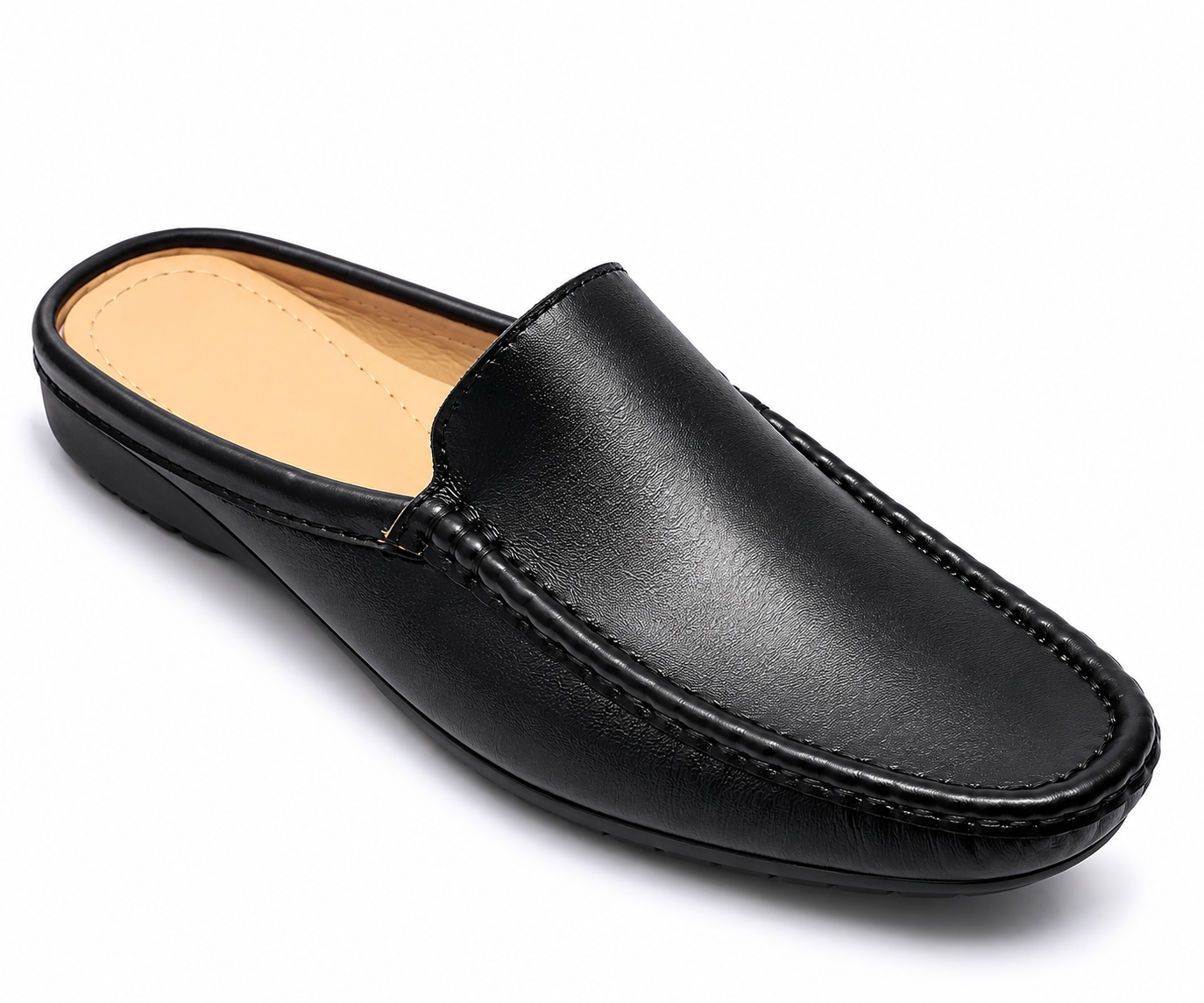GENIN Premium Plain Leather Half Shoe