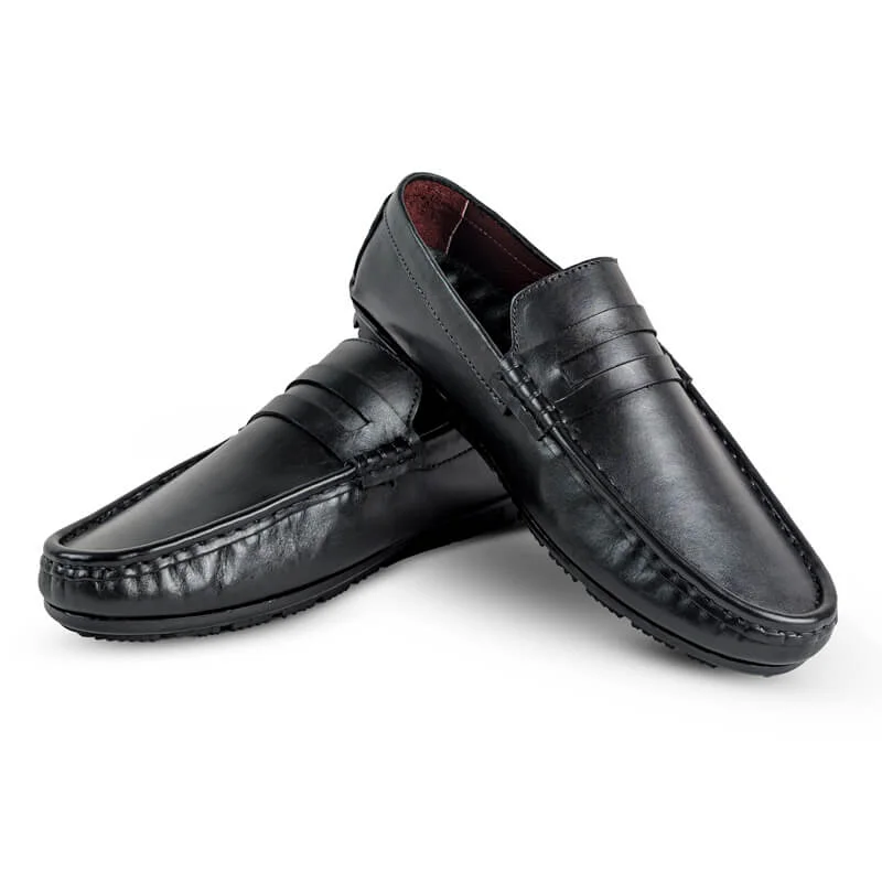GENIN Premium Plain Leather Half Shoe
